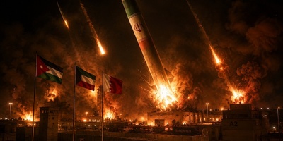 Warning Signals Across the Persian Gulf: Iranian Missiles Reportedly Strike Four Arab Countries Directly