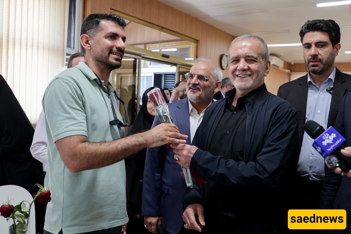 President Pezeshkian’s ‘Unannounced Visit’ Questioned After State TV Interview on Site