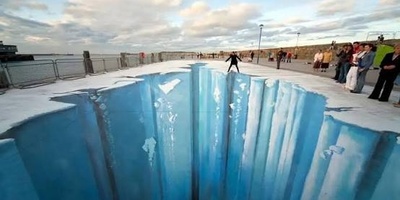 German Artist’s Mind-Bending Illusions Turn Ordinary Streets Into Bottomless Canyons