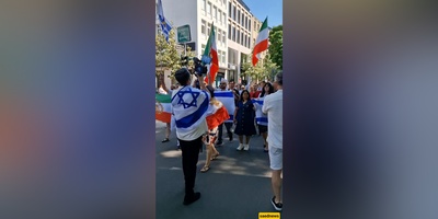 Outrage as Pahlavi Supporters Dance Beneath Israeli Flag Amid Strikes on Iran