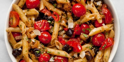 Looking for an Easy Dinner? Try This Grilled Eggplant and Tomato Pasta
