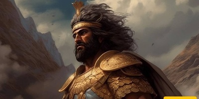 AI-generated Reconstruction of the Face of the Famous Iranian Commander Ariobarzanes.