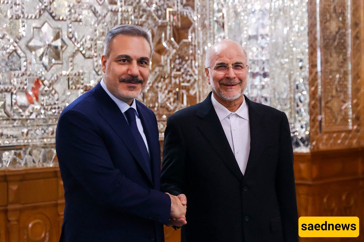 Turkish Foreign Minister Meets Iranian Parliament Speaker in Tehran