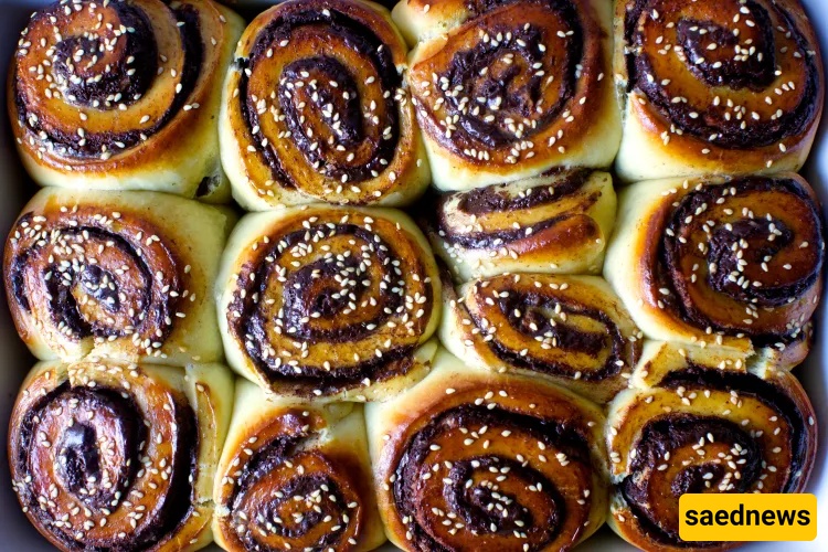 Chocolate Tahini Challah Buns — Swirled Chocolate That Brings Breakfast To Life