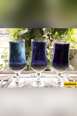 Mallow Flower (Panirak) Syrup with Varied Natural Colors