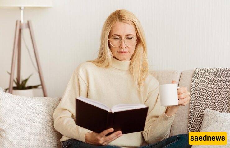 reading a book