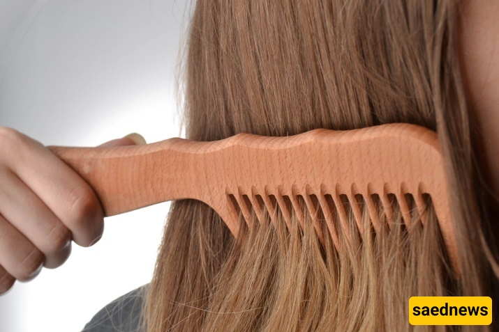 combing hair