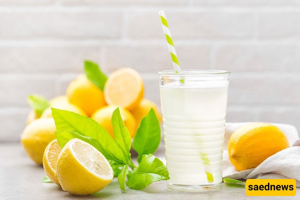 lemon juice mixed with warm water
