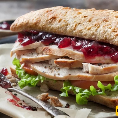 Pomegranate Chicken Sandwich with Walnut and Pomegranate Paste
