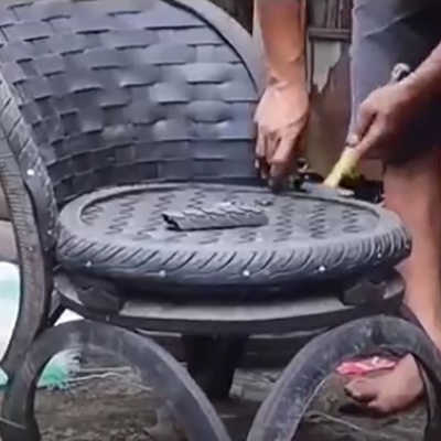 Creativity Time: Make a Yard Chair from a Motorcycle Tire – Easily Build a Comfortable Seat for Your Yard + Video