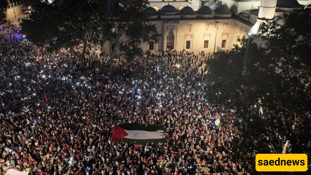 Massive Pro-Gaza Protests Held in Istanbul