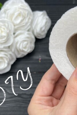 Make a Beautiful Rose Bouquet at Home in 2 Minutes with Tissue Paper + Video