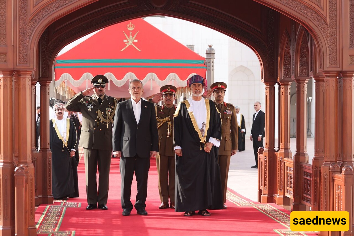 Red Carpet Under Pezeshkian’s Feet, Cannons in Muscat’s Sky; A Grand and Luxurious Welcome for the Iranian President in Oman