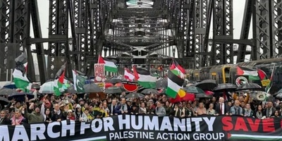 Defying Crackdown, Australians March for Palestine across Iconic Bridge