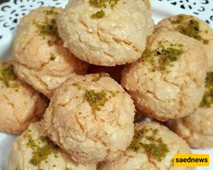 Elegant and Delicious Eid Sweets / How to Make Coconut Cookies in a Bakery Style without Heating, with a Soft and Chewy Texture