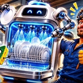 Saying Goodbye to Sponges and Steel Wool: A Man’s Ingenious Creation of a Fully Automatic Dishwasher | “They Don’t Call Lazy People Creative for Nothing” 😂 + Video