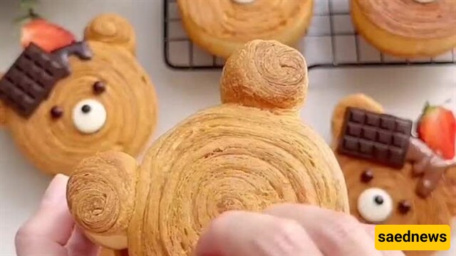 How to Make Delicious New York Croissants or New York Rolls with a Bear Design.