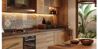 Latest Trends in Elegant and Simple Kitchen Layouts with Wood Pattern Cabinets