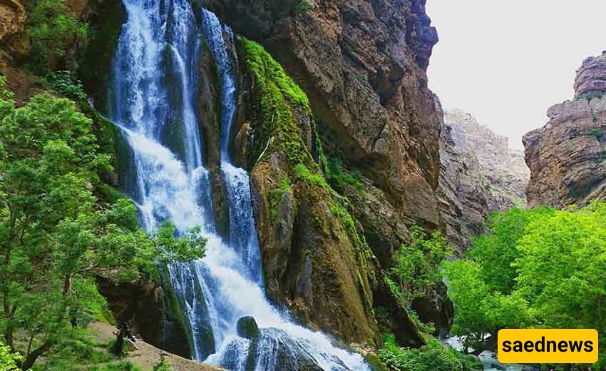 The breathtaking nature of Nojian Waterfall in Lorestan immerses you in beauty + Video