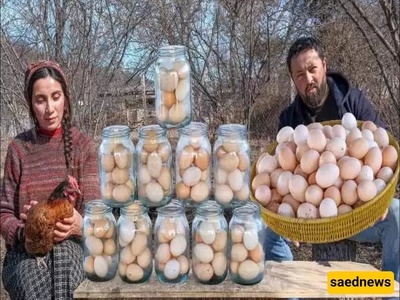 Quick & Easy Cooking: Azerbaijani Lady’s Recipe for Egg and Vegetable Cans in the Heart of a Picturesque Nature + Video