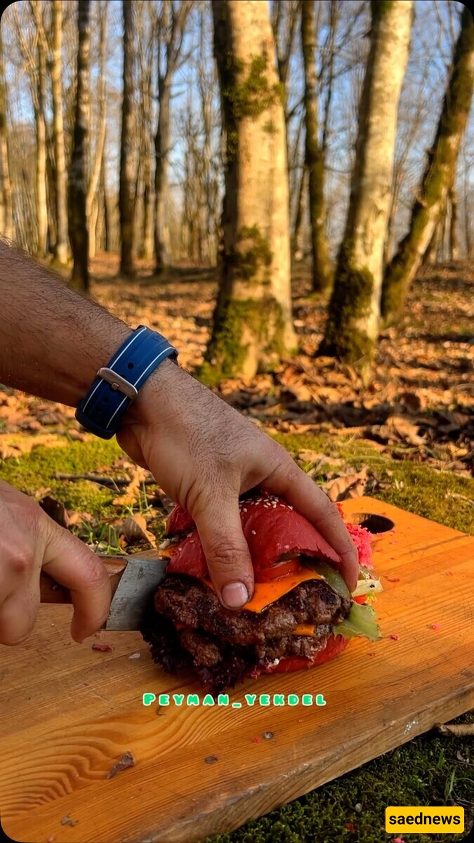 Video | How to Make a Delicious Homemade Cheeseburger with Baguette Bread by the River in Pristine Nature