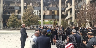 I.R.I.B. Chief Hosts Foreign Ambassadors Visiting Building Struck By Israel