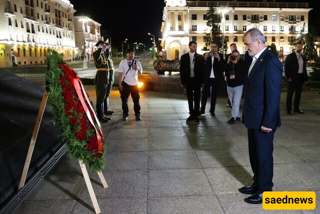 Iranian President Visits Victory Square in Minsk
