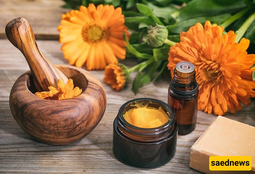 Calendula flower mask 