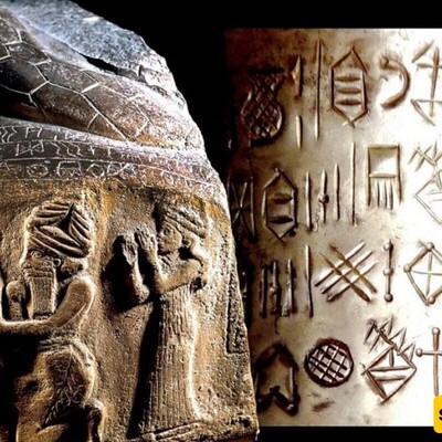 Unveiling of a Gold-Gilded Statue Related to One of the Gods of Ancient Elam with Wings on the Arms, Not on the Shoulders