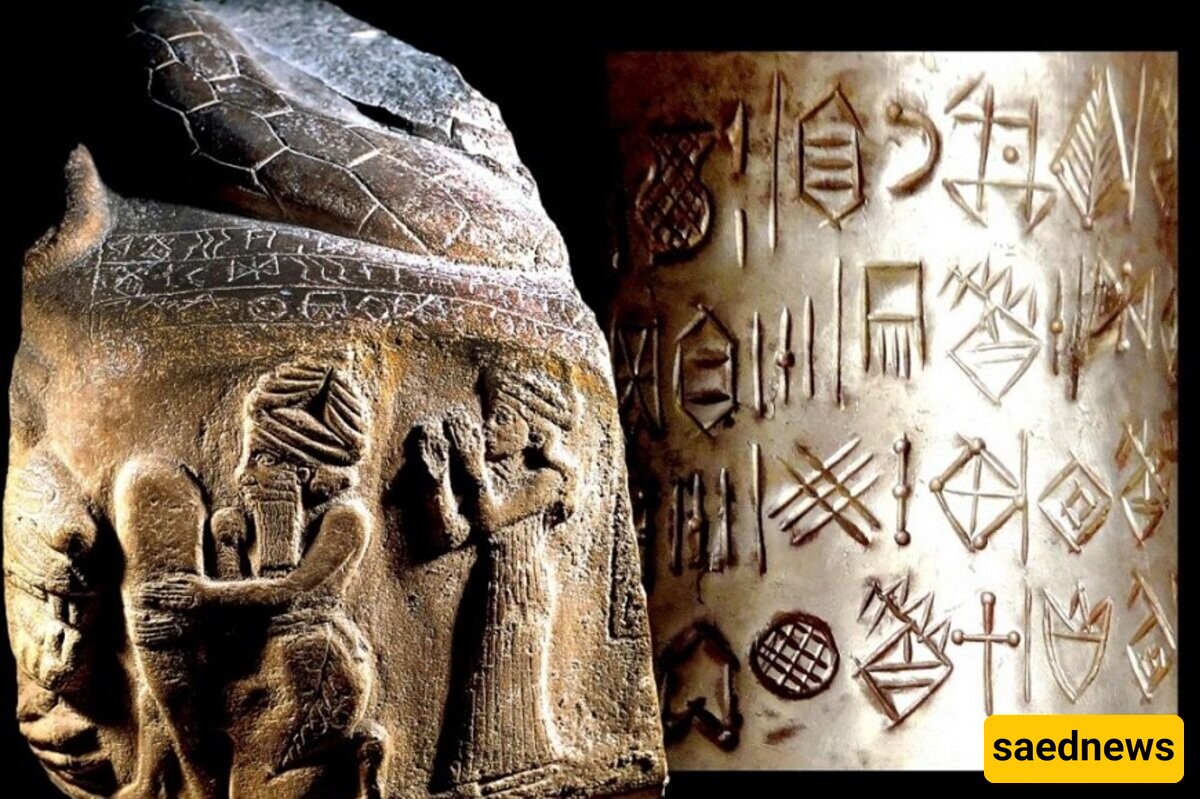 Unveiling of a Gold-Gilded Statue Related to One of the Gods of Ancient Elam with Wings on the Arms, Not on the Shoulders