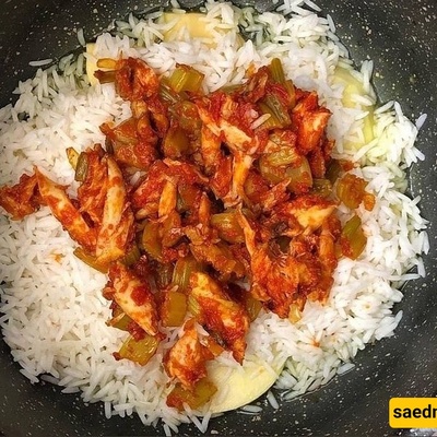 How to Make Celery Rice with Shredded Chicken!