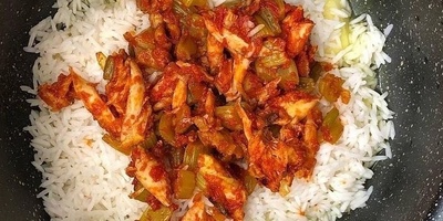 How to Make Celery Rice with Shredded Chicken!