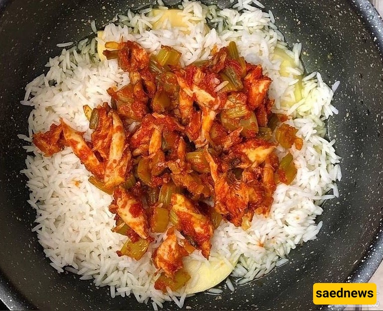 How to Make Celery Rice with Shredded Chicken!