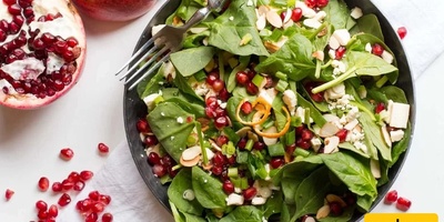 Spinach and Pomegranate Salad with Signature Dressing