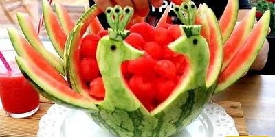 (Video) Fruit Carving: Watermelon Decoration for Yalda Night
