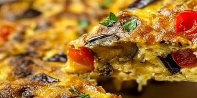 Mediterranean-Style Eggplant Omelette Recipe + Video