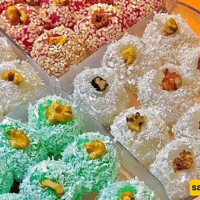 Iranian Desserts / How to Make Delicious and Authentic Walnut Baslog (Turkish Delight) at Home That Brings Back the Taste of the Past