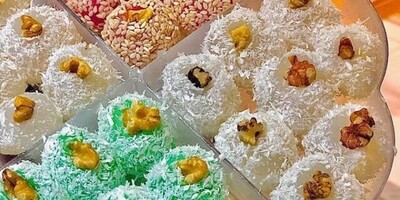 Iranian Desserts / How to Make Delicious and Authentic Walnut Baslog (Turkish Delight) at Home That Brings Back the Taste of the Past