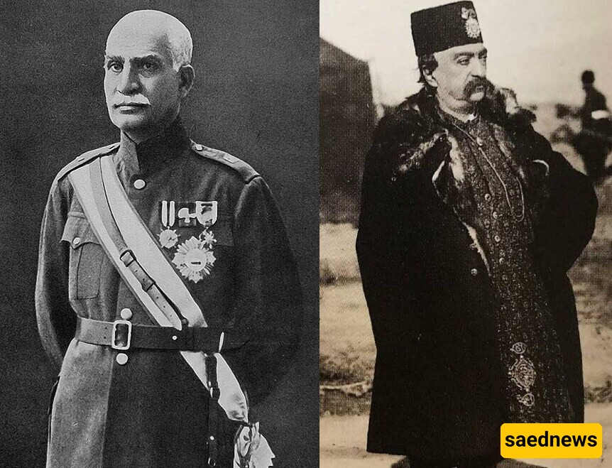 Today's Historical Frame / Two Remarkable Historical Moments Featuring Two Kings of Iran from the Qajar and Pahlavi Eras