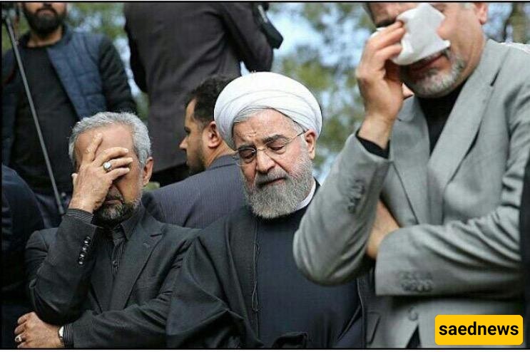 Heartbreaking Moment of Hassan Rouhani Praying Over His Sister’s Body + Photos / Brother’s Farewell to Sister