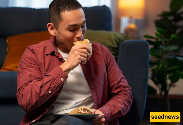 eating food