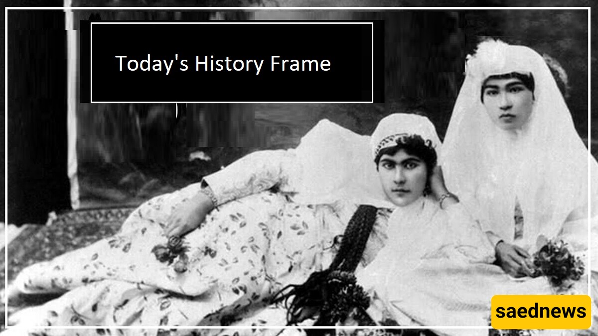 Today in History Frame / The Tall and Beautiful Granddaughter of Fath-Ali Shah Qajar in Paris / Why Is She Posing Like a Roman Aristocrat – Has She Forgotten She’s a Qajar?