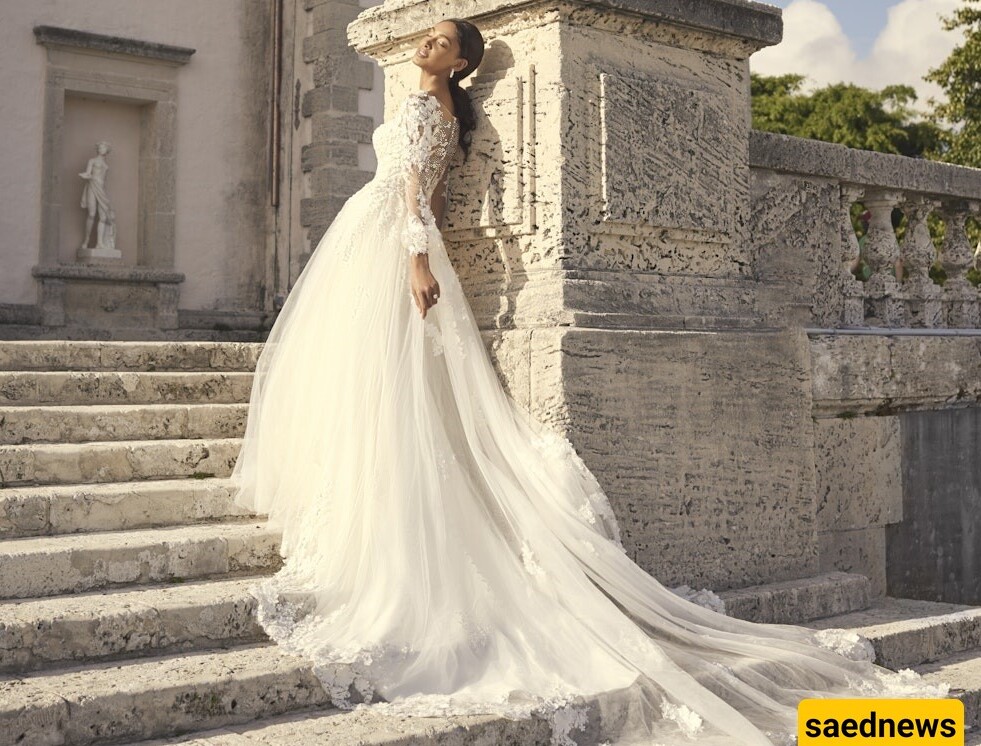 A look At The Luxurious And Magnificent Wedding Dresses Of The Most Famous Celebrities: Kate Middleton, Meghan Markle, Jennifer Lopez, And More. When Beauty Finds Meaning In Simplicity.