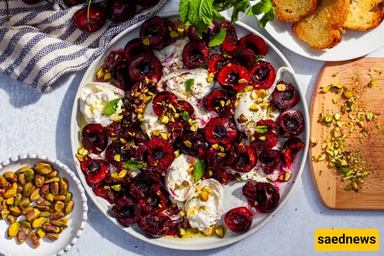 (Video)You’ll Never Look at Burrata the Same Way Again — Sweet Cherries + Pistachios = Party Magic!