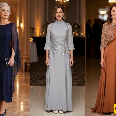 Elegant and Modest Mother of the Bride and Groom Dresses for Wedding Halls: Chic, Modern Formal Styles