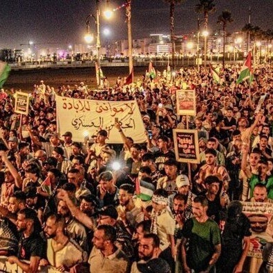 Thousands of Moroccans protest docking of Israeli ships