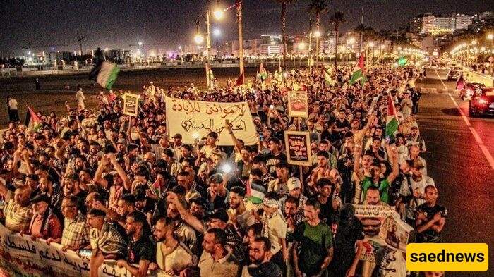 Thousands of Moroccans protest docking of Israeli ships