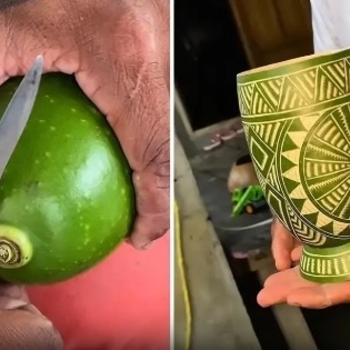 Remarkable Creativity of a Young Innovator Producing a Work That Defies Belief / From Tropical Fruit to a Luxury Mug