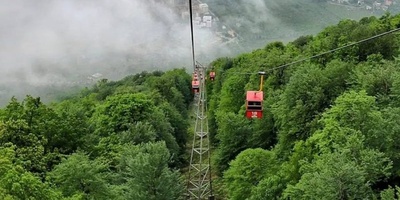 Namak Abroud Tourist Town: Scenic Cable Car, Mountain Sled, and Pristine Nature