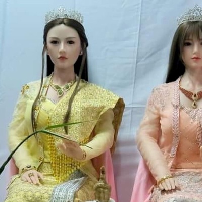 Marriage to Two Sex Dolls in the Most Sacred Buddhist Site